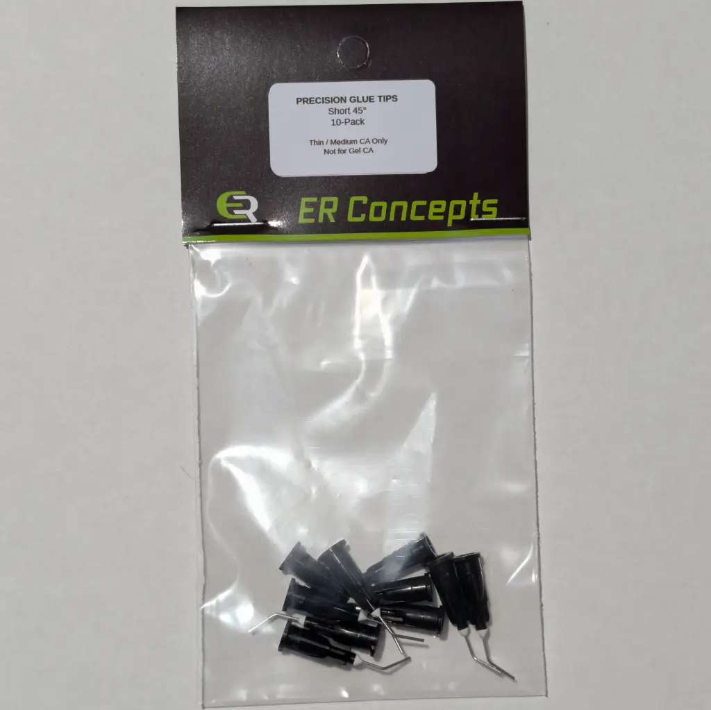Precision Glue Tips — Short 45° (10-Pack)